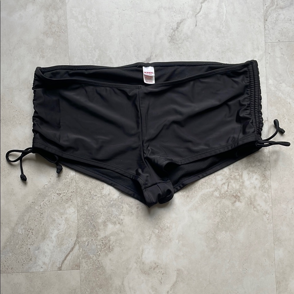 BONGO Black Athletic Shorts with Adjustable Drawstrings